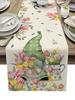 Spring Tulip Gnome Table Runners Holiday Party Decor Farmhouse Kitchen Dining Table Runners Easter Decoration
