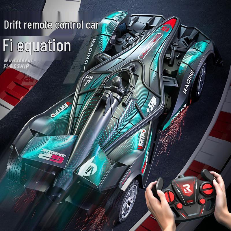 Rechargeable F1 RC Racing Car - Impact-Resistant, Four-Way, Rear-Wheel Drive Toy for Kids