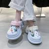 Chunky Platform Thick Bottom Diy Clogs for Women Summer 2025 Beach High Heels Soft Slippers Woman Eva Cloud Slippers