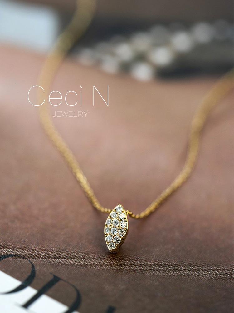 Angel s Eye Zircon Necklace: S925 Sterling Silver, 14K Gold-Plated, Light Luxury, Delicate Design. Adjustable 45cm Gold