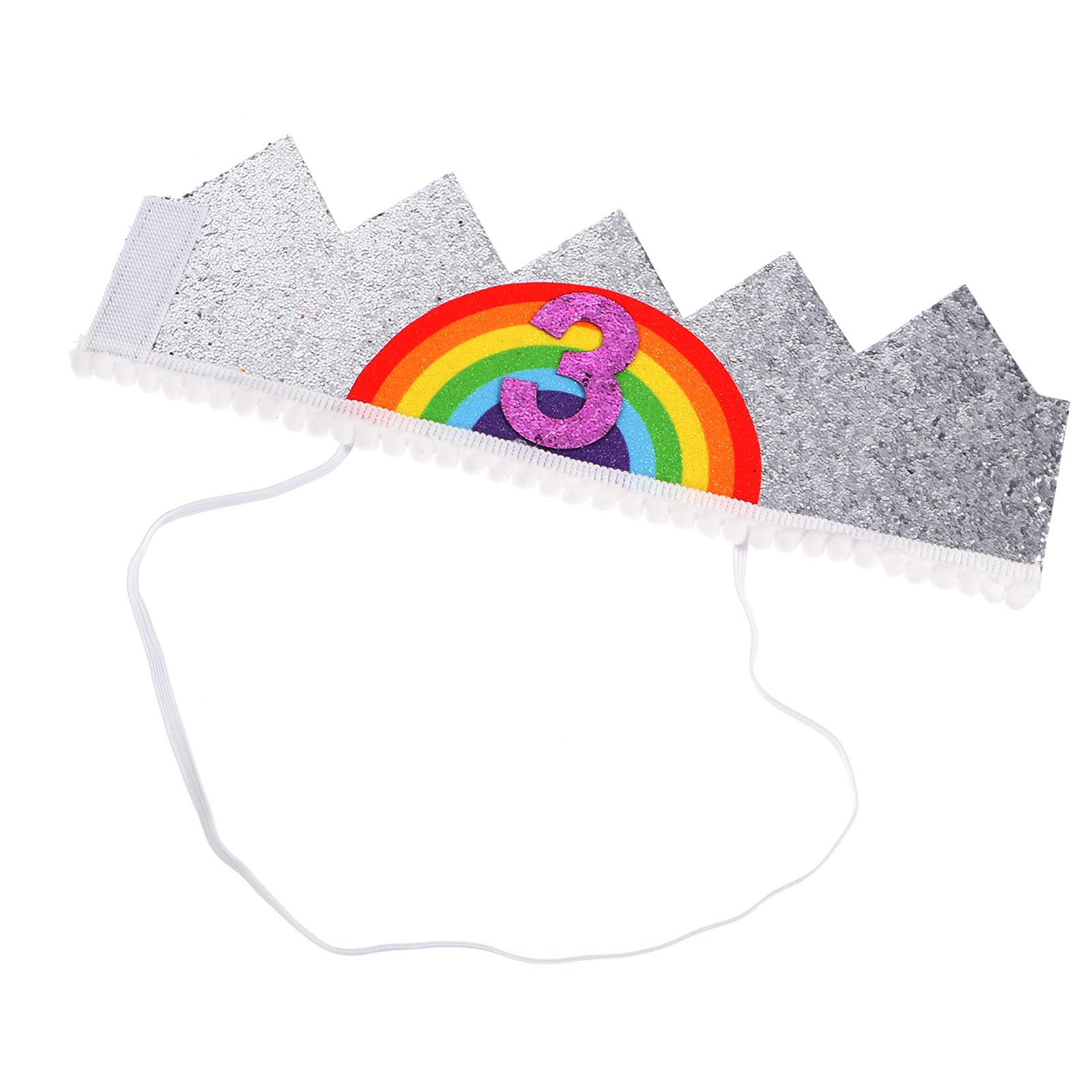 

Digital Baby Birthday Party Hat Girl Distinctive for Headdress Non-woven Fabric Lightweight Fashion белый