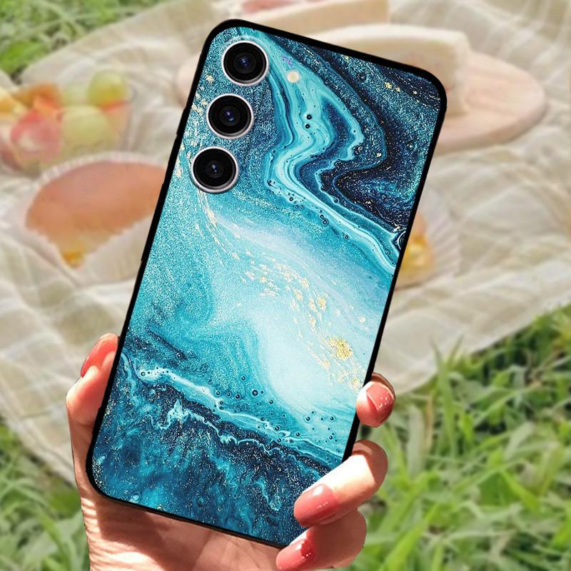 For Samsung S23 S 23 Ultra Case Cover Marble Painted Cases for Samsung Galaxy S23 Plus + Silicone Bumper GalaxyS23 Phone Bags
