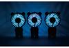 Portable USB Rechargeable Mini Handheld Fan with LED Colorful Light