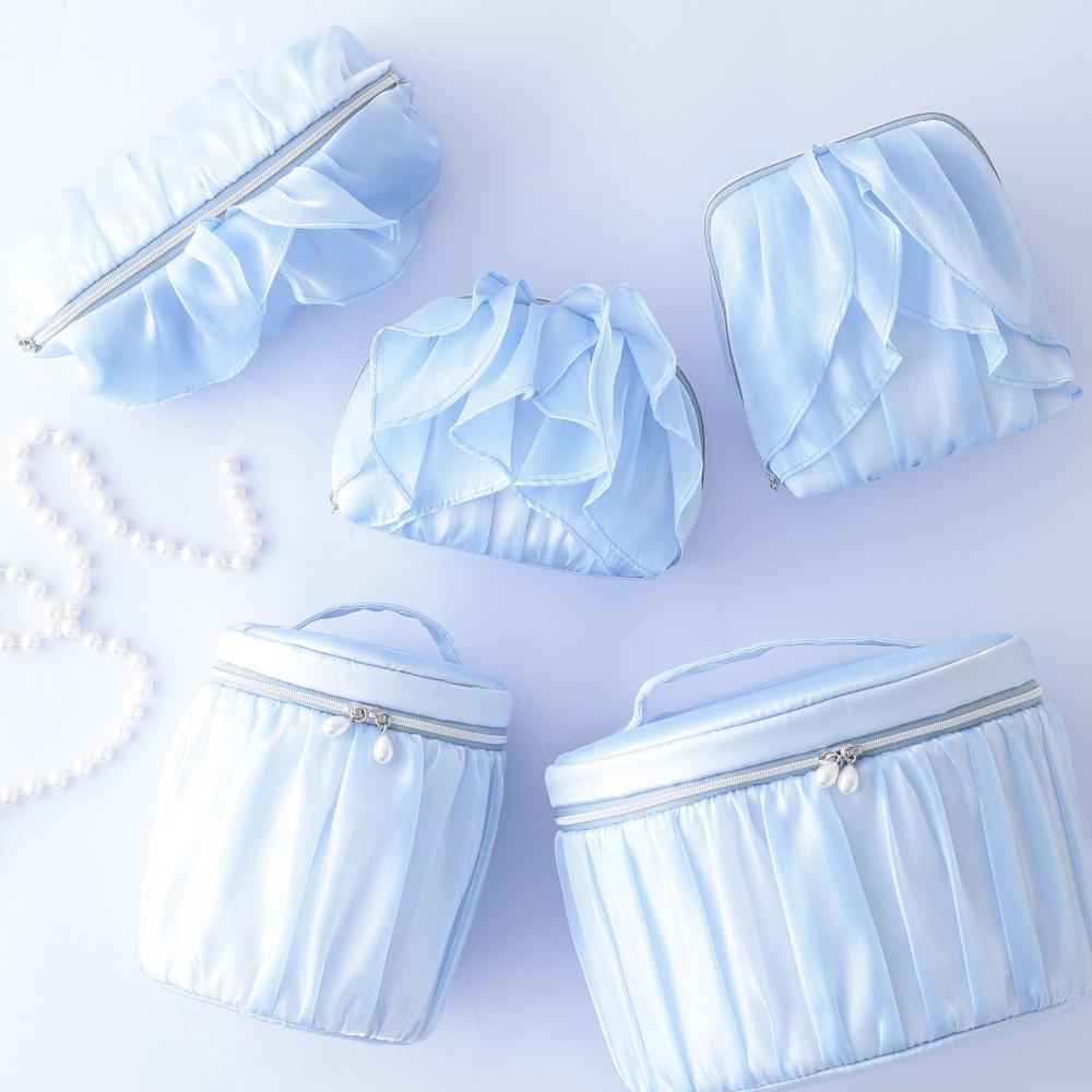 Franc Franc Japan Organza Flower Pouch S Light Blue