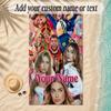 Beach TowelRoxy Dekker Custom Name Text Personalized Soft Towel for Beach Pool Indoor Home Decor Gift