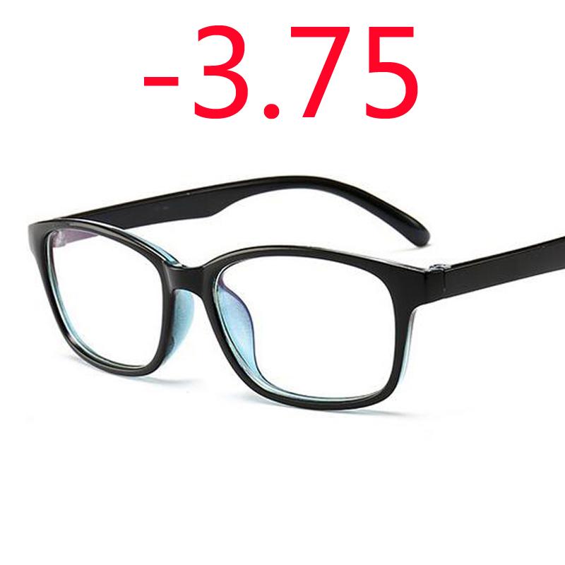 -1.0 -1.25 -1.50 -1.75 -2.0 -2.5 -3.0 To -4.0 Finished Myopia Glasses Women Men Short Sight Eyewear Black Blue Red Frame