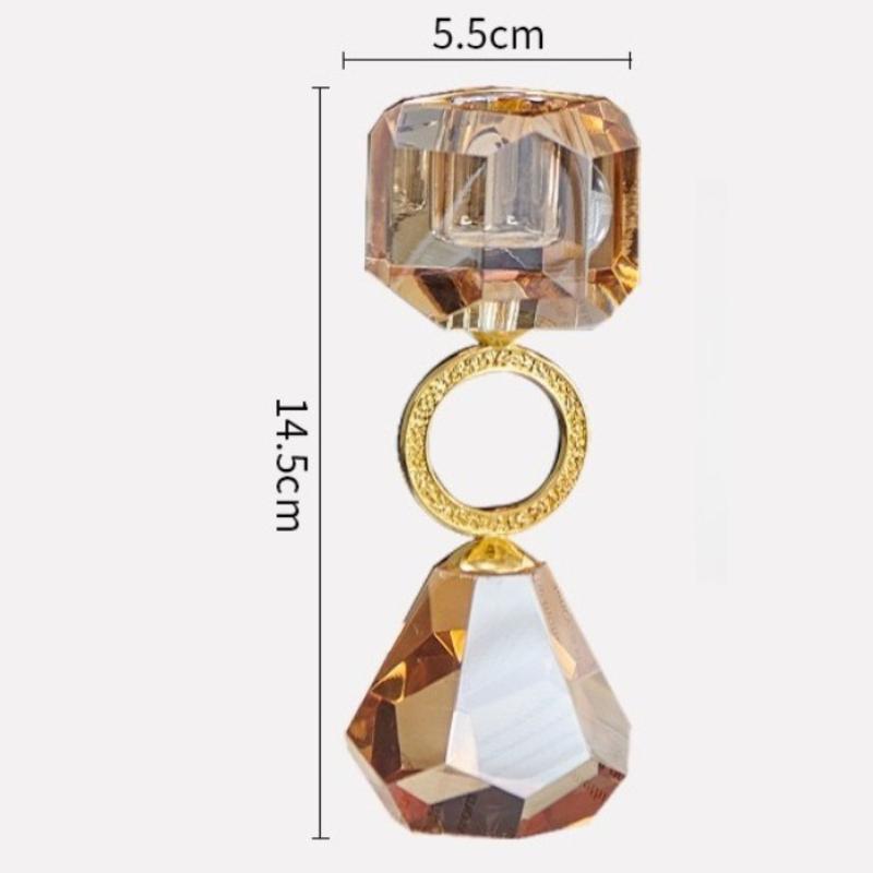 

Crystal Candle Holder Modern Luxury Aesthetic Candlesticks Metal Minimalist Candle Stick Holders Home Decoration Accessories