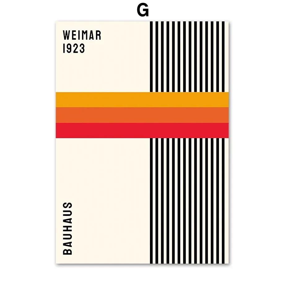 Bauhaus Abstract Geometric Line Colorful Wall Art Nordic PostersCanvas Painting  And Prints Wall Pictures For Living Room Decor