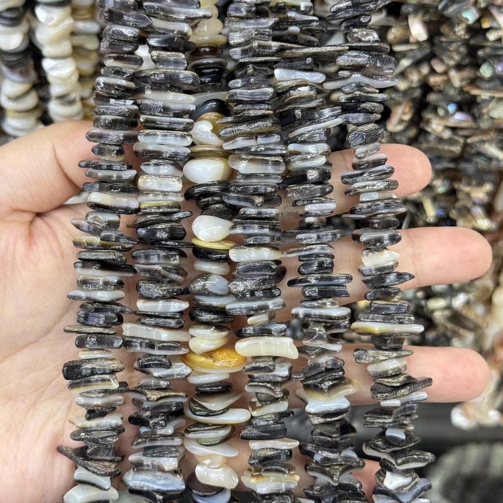 Gelbe Hufeisenschnecke Königin Muschelschale Perlen - Unregelmäßige DIY Armband & Handyketten Zubehör