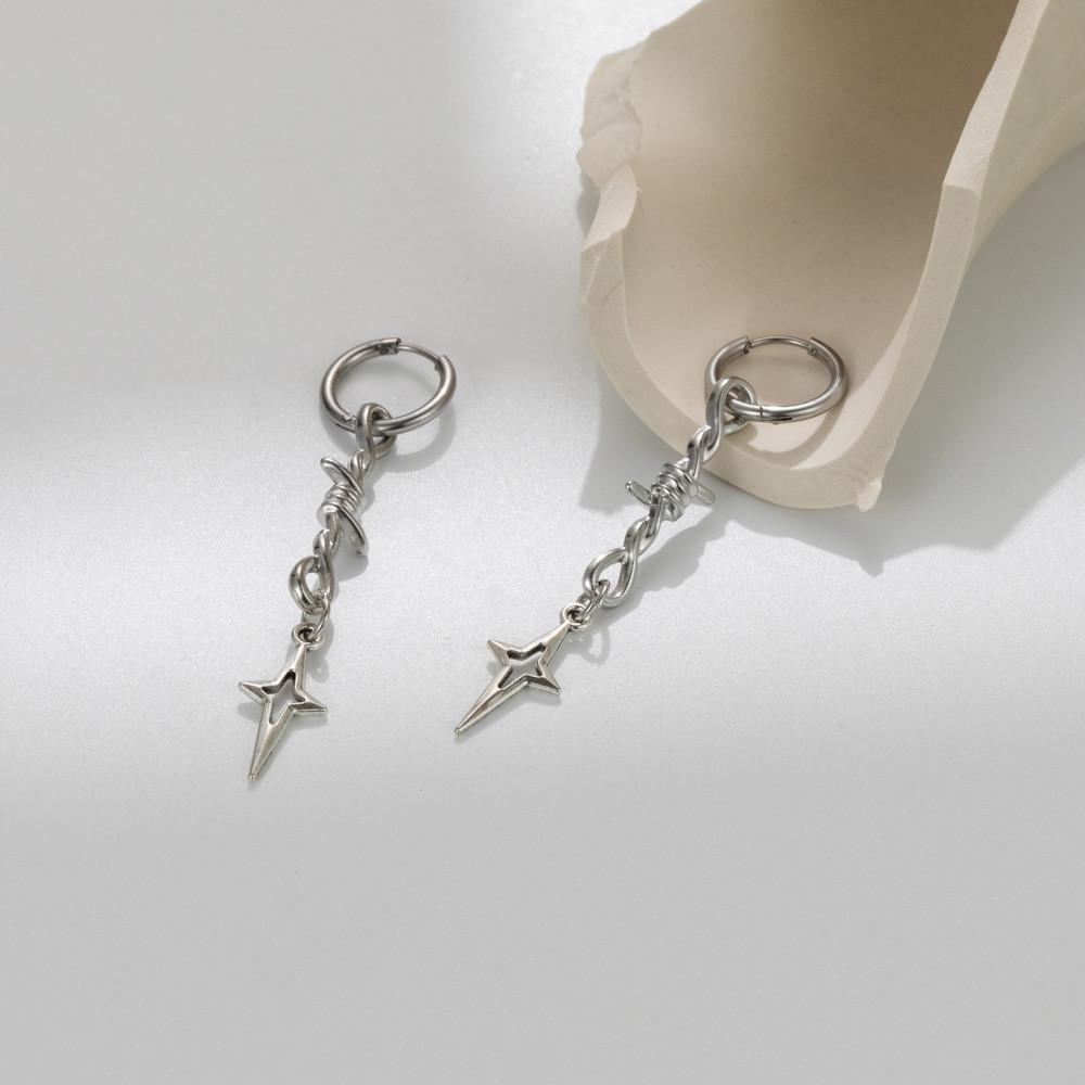 Alloy Geometric Trendy Lightning Heart Clip On Earrings For Women 2023 Summer