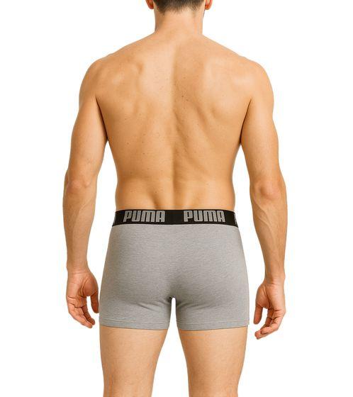 Puma Men Basic Boxer 2-Pack black gray [521015001 691] size M
