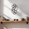 Modern Geometric Metal Wall Art Abstract Line Sculpture Minimalist Vertical Decor Home Office Gift
