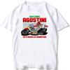 Giacomo Agostini GP 1975 Legend 70's Retro T-Shirt Men T Shirt Adventure Riding Sport Boy Casual Tees Motorcycle White Tops