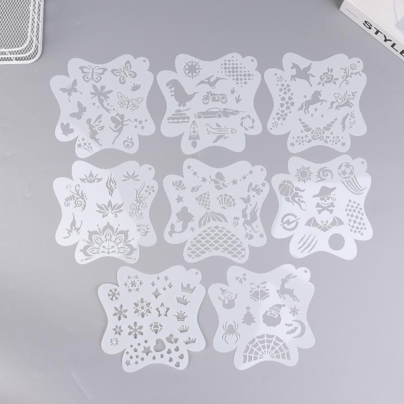 Face Paint Stencils Professional Body Art Paint Stencils Reusable For Adults Kids Easily Use Templates For Parties Makeup Tools