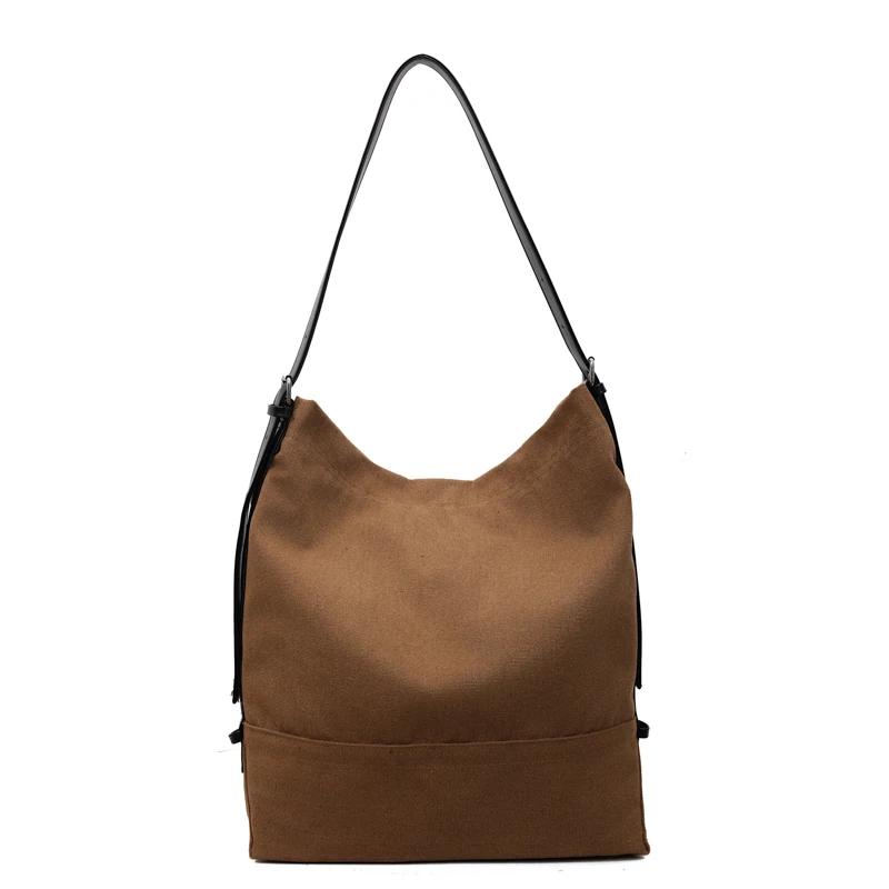 CANVAS Hasp Sewing Shoulder Bags Simple Large Capacity 2026 Brand Bags for Women Solid High Quality Fashi Crossbody Bags