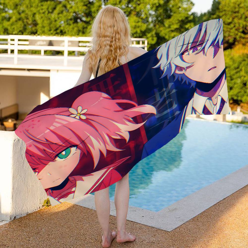 Anime Talentless NanaS Beach Towel Colorful Bath Towels for Girl Microfiber Quick Dry Custom Sand Free Beach Yoga Spa Gym Pool