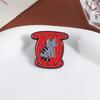 The Horrors Persist but so Do I Enamel Pins Tabby Cat Brooches Lapel Badges Punk Funny Animal Jewelry Gift for Kids Friends