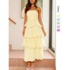 Summer European and American New Women's Clothing Sexy Fashion Tube Top Backless Cake Dress Women