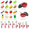 Cutting Play Food Toy Set Kitchen Pretend Play Fruit Vegetable Toy For Kids Educational Learning Food Toys Fun Toddlers Gifts