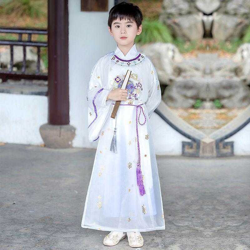 2025 Hanfu & Tang Suit: National Style Long-Sleeved Fairy Costume for Kids - Spring/Autumn Collection