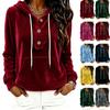 Women's Hoodie Long Sleeve Color Casual Pullover Green