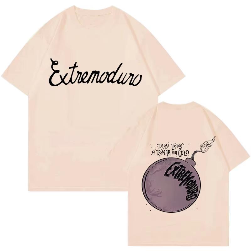 Unisex Fashion Rock Band Extremoduro Print Short Sleeve T Shirt Unisex Women Graphic Vintage TShirt Y2k Hip Hop Tees Casual Tops