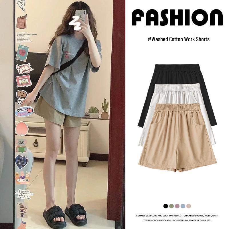 Women's High-Waisted Cotton Linen Summer Shorts - Slimming, Loose, Straight-Leg, Five-Point Casual Pants 2025