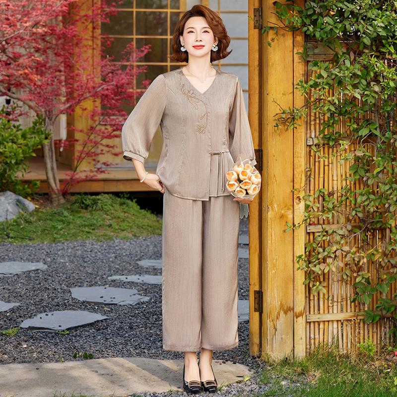 Da Tang Fu Ren New Chinese Style Embroidered Two-Piece Set 2XL