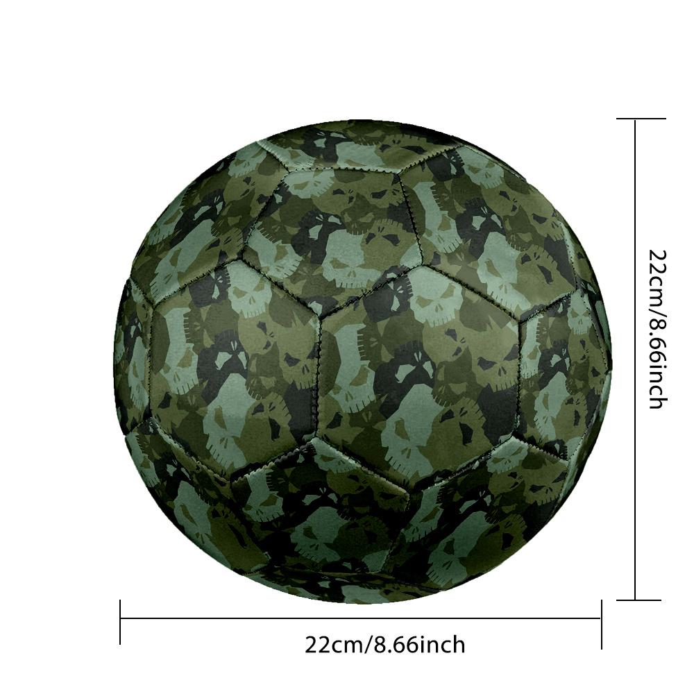 1pc Skulls Camouflage Soccer Ball Size 5 Football Machine Sewn Indoor/Outdoor Universal Football Q10