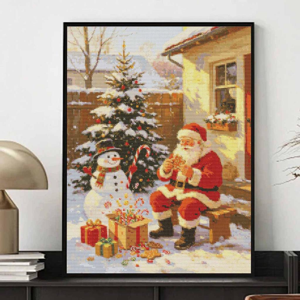 Christmas Diamond Painting Kit Santa Claus Snowman Tree Gift Handmade Home Entertainment Decorative Painting