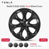 4PCS 19 Inch Wheel Cover for Model Y 2020-2024 Automobile Hubcap Replacement Petal Style Wheels Cover Full Rim Caps