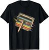 80s Cassette Tape Pencil 1980s Retro Vintage Throwback Music T-Shirt  Men Clothing  Vintage T Shirt  Camisetas