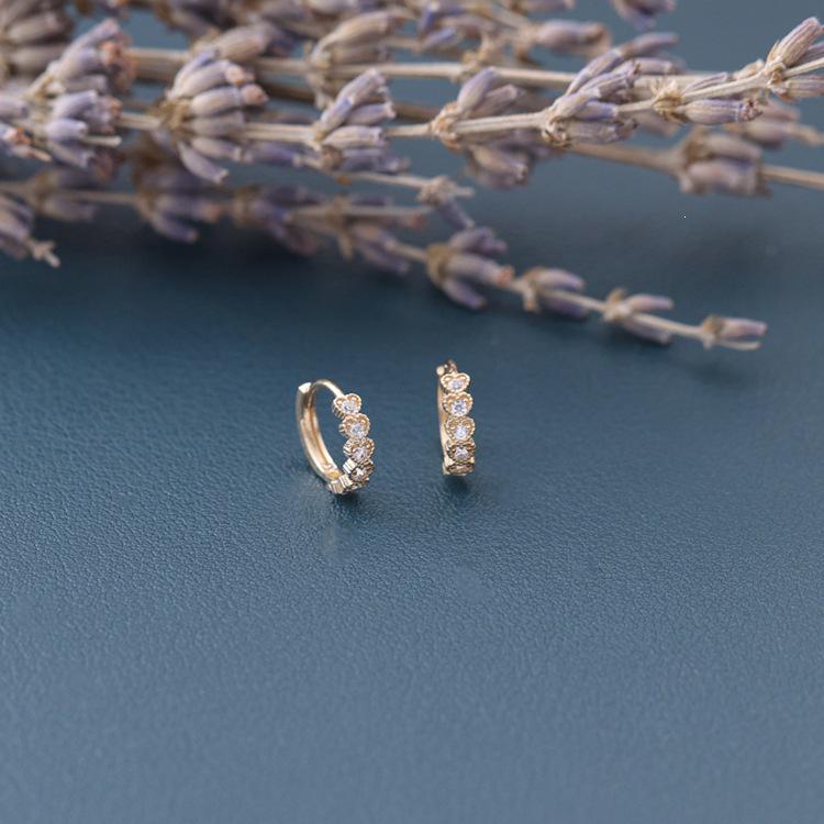 18K Gold-Plated Sterling Silver Peach Heart Lace Earrings 18K Gold Pair