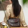Leather Messenger Bag Retro Commuter Shoulder Bag Large Capacity Casual Tote Bag Underarm Crossbody Bag