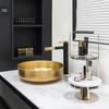 Basin Faucets Brass Bathroom Faucet Vessel Sinks Mixer Vanity Tap Swivel Spout Deck Mounted White Color Washbasin Faucet LT-701B