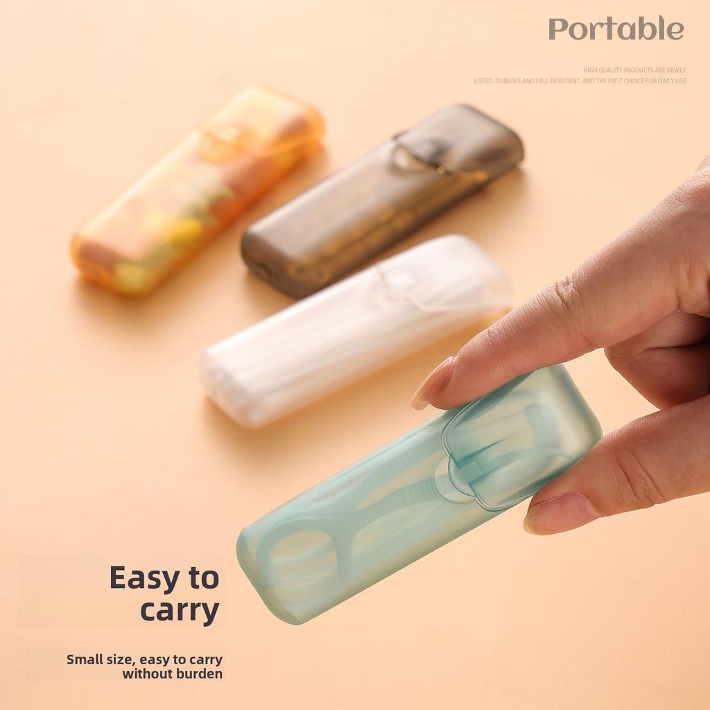 1PCS Ultra-small Storage Box Dental Floss Box Portable Medicine Box Travel Storage Mini Toothpick Storage Box Portable Cotton Swab Box