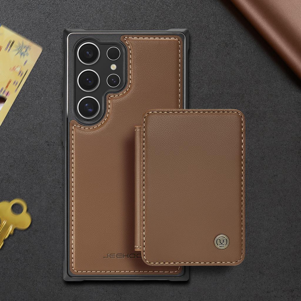 2 in 1 Detachable Magnetic Cards Solt Wallet Leather Case For Samsung S25 Ultra S24 Plus S23 S22 A16 A26 A36 A56 A06 A17 Cover