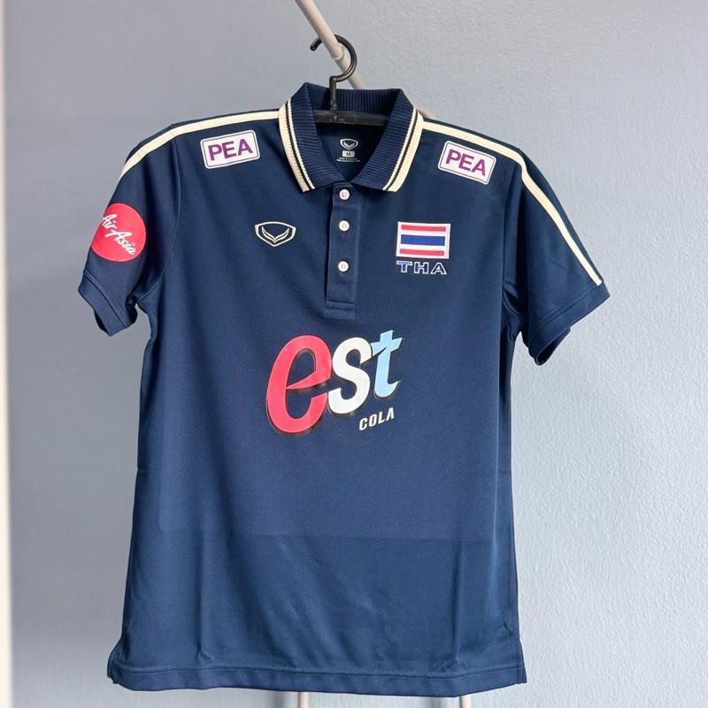 Camisa Polo da Seleção Tailandesa de Vôlei 2024 Retro Vintage Estampa 3D Camisa de Secagem Rápida Camiseta Proteção UV Manga Curta Unissex Homens Mulheres Uniforme