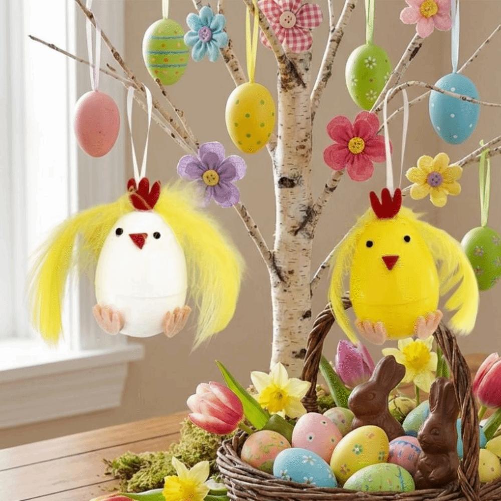 Storage Functions Easter Chick Decorations Plastic Eggshells Easter Hanging Eggs  Egg Hunt Games