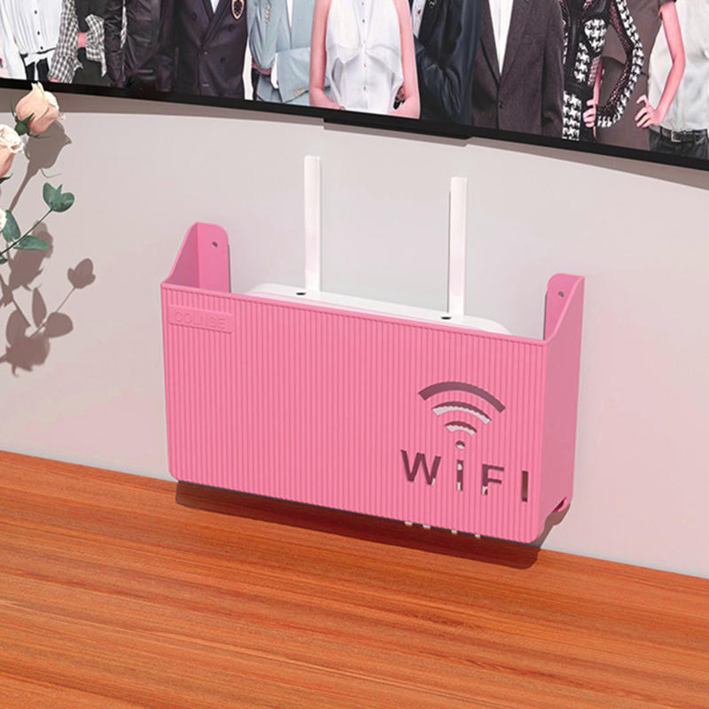 Wireless Wifi Router Shelf Storage Box Wall Hanging ABS Cable Power Bracket Organizer Box Household Living Room Decoration