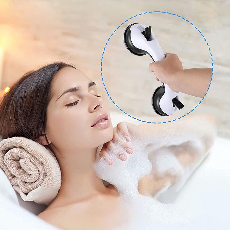 No-Drill Suction Cup Bathroom and Toilet Grab Bar