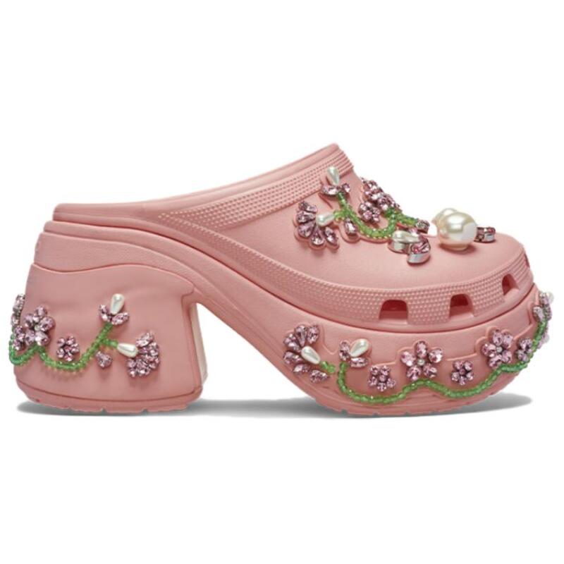 SIMONE ROCHA x Crocs Mermaid Comfortable and Versatile Hole Shoes Warm Pink for Men and Women