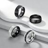 Anello di Coppia in Acciaio Titanio e Diamante Stile Europeo e Americano - Gioielli alla Moda in Acciaio Inossidabile
