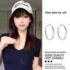 Women's High-End Plain Hoop Earrings: Light Luxury Ear Drops & Studs, Niche Design for Autumn/Winter.