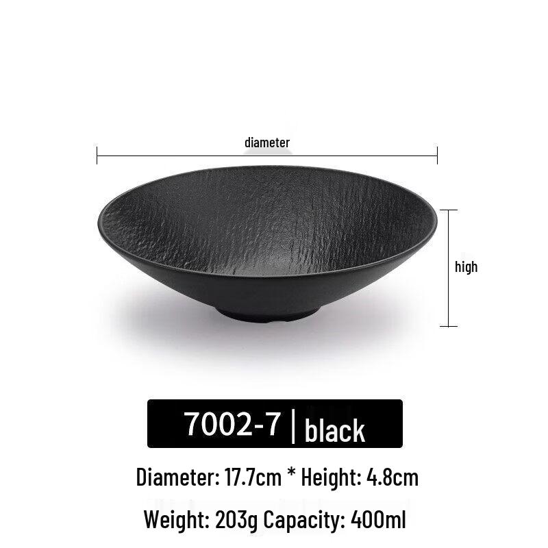 

Black Melamine Japanese Style Conical Noodle Bowl