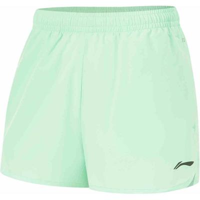 Li Ning Running Series Logo Loose Comfortable Five-Point Casual Sports Shorts Women Shorts Cool-Green AKSU576-3