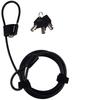Captain Stag Bicycle Wire Cable Double Loop Lock with Dimple 2m Lock, Lock, Lock, Key, Lightweight, Detachable, 4.8mm Diameter, Length, Black, Y-7296