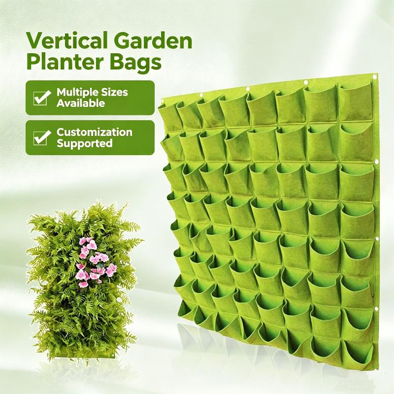 Vertical Garden Planter, Wall-Mounted Bag For Balcony/Patio. Grow Herbs & Vegetables Indoors/outdoors. Space-saving.