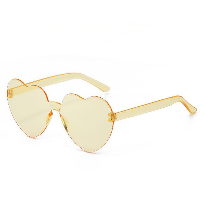 Trendy Heart-Shaped European-American Sunglasses for Women - Masquerade Party & Fun Glasses