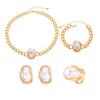 Baroque Pearl Jewelry Set: Necklace, Earrings, Ring, Bracelet, Choker for Women